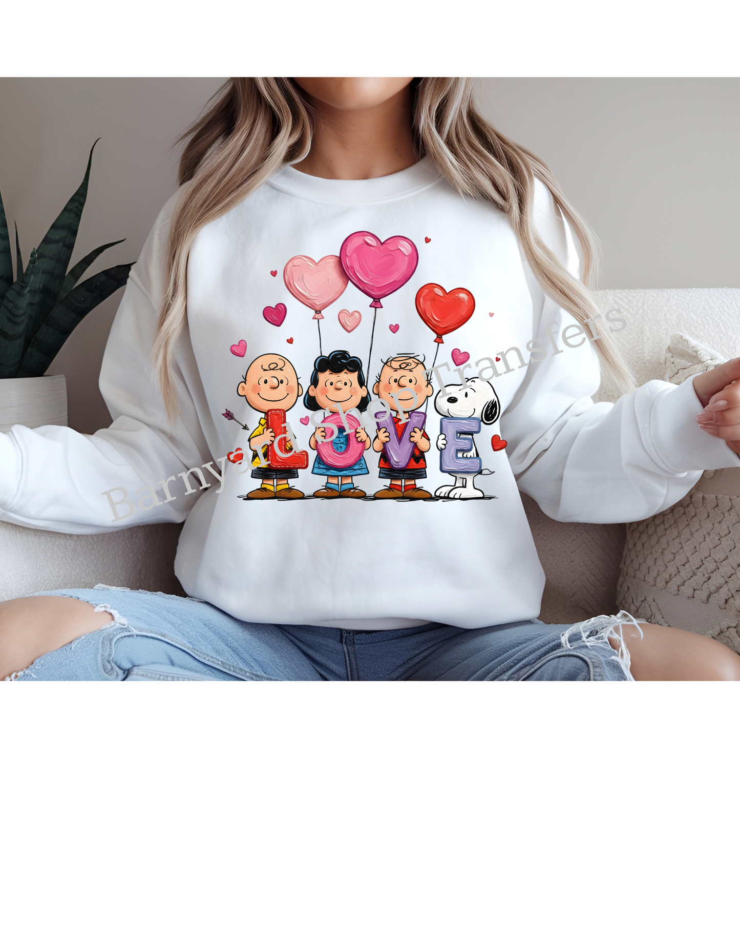 Beagle Dog and friends Valentines Dtf Transfer