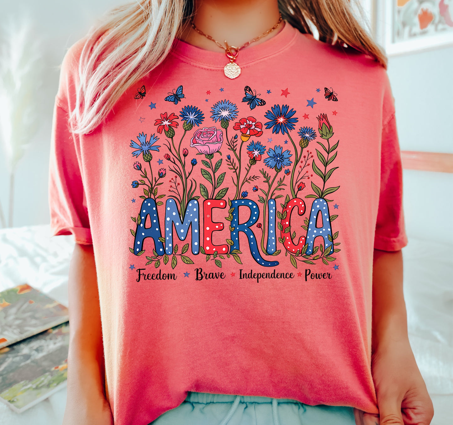 America Flowers, DTF Transfer