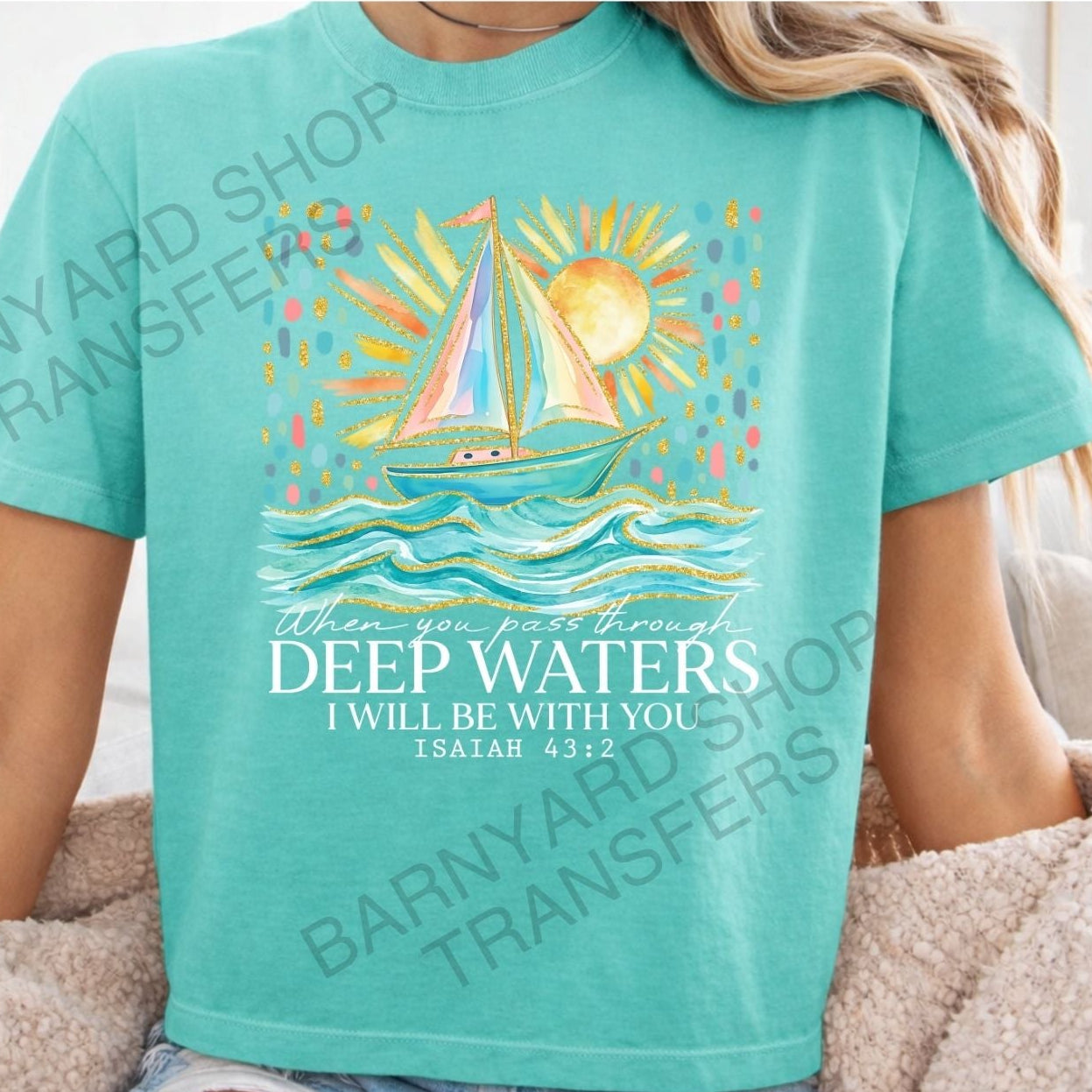 Deep Waters,Religious, DTF Heat Transfer