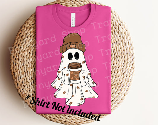 “Coffee Ghost” DTF Transfer *SHIRT NOT INCLUDED*