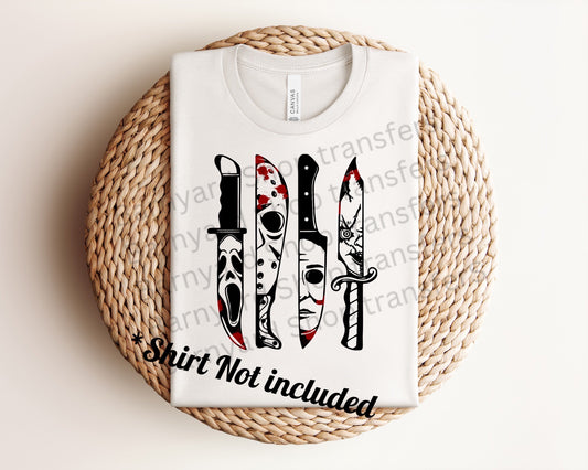 (Blood knife Movie”Transfer *SHIRT NOT INCLUDED*
