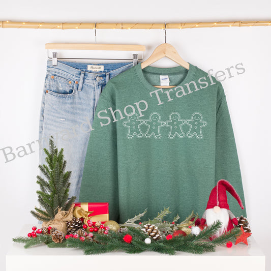 Gingerbread Cookies,Christmas Dtf Transfer, SHIRT NOT INCLUDED*