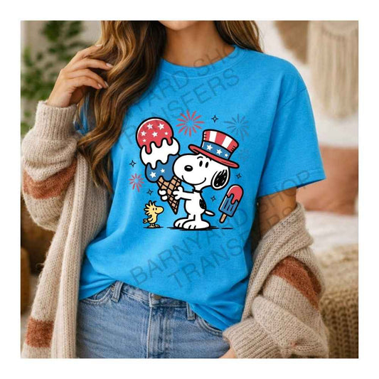Patriotic Dog, DTF Heat Transfer