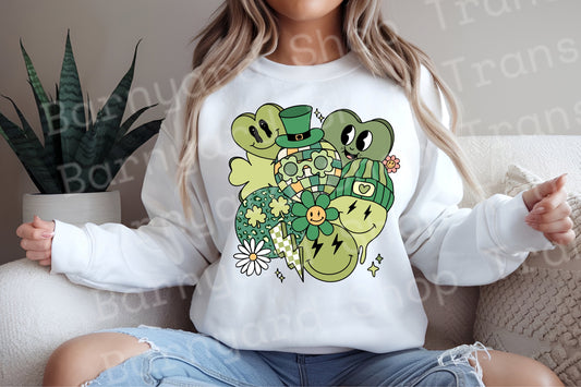 Retro St Patricks Day Doodles Dtf Transfer