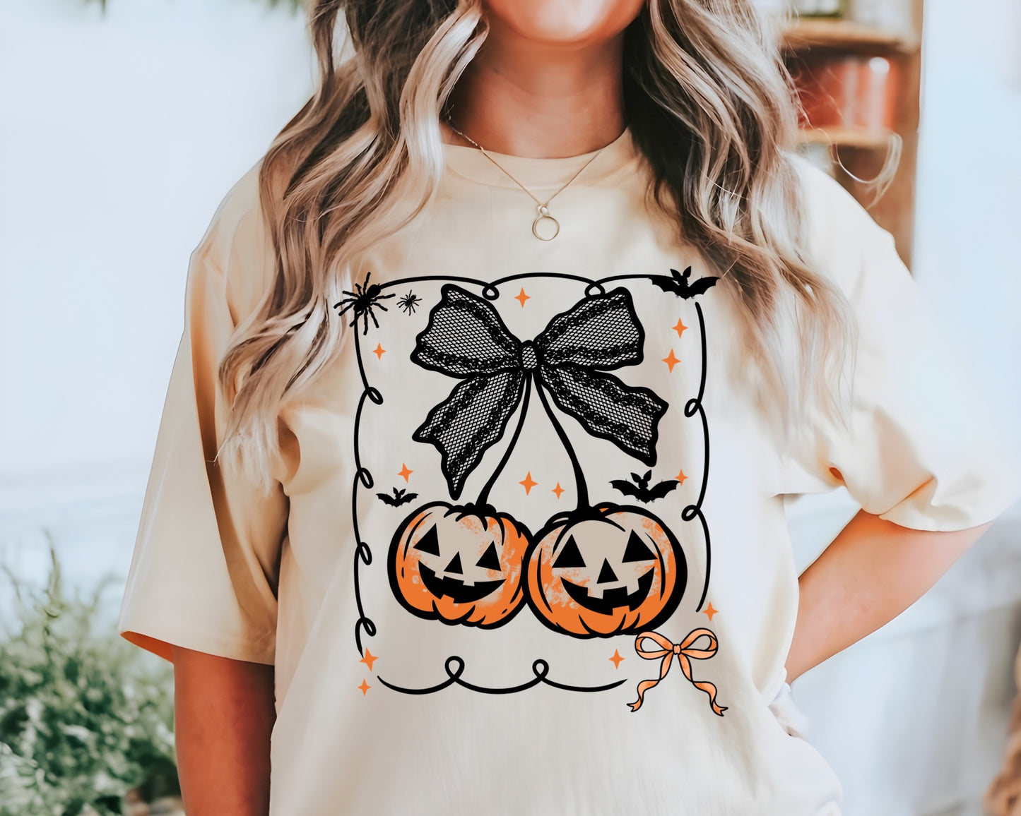 Lace Coquette Pumpkin, Adult Dtf Transfer