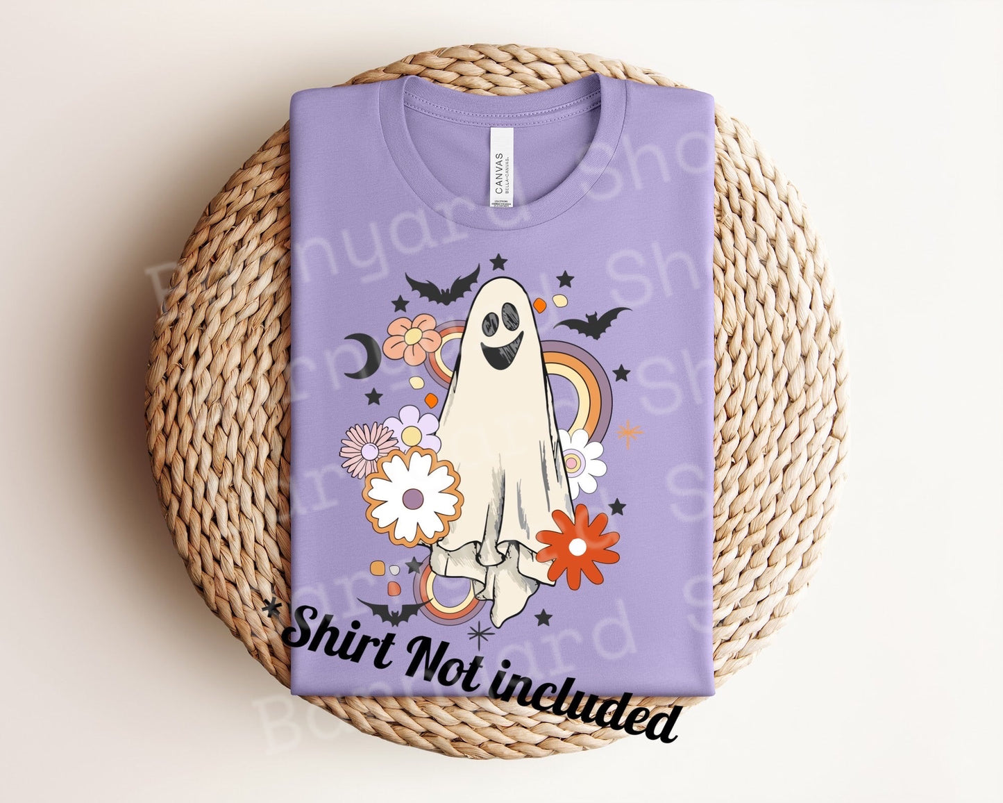 “Boho Groovy Ghost” DTF Print Transfer, SHIRT NOT INCLUDED*