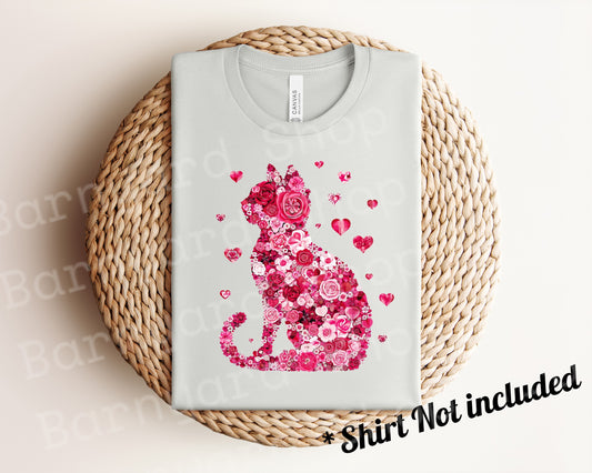 Valentines Cat! Dtf Transfer