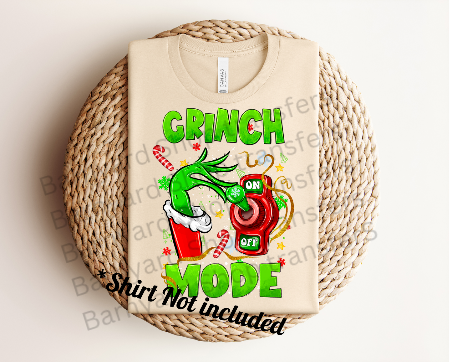 Christmas Grinch Mode , DTF Print ,*shirt not included