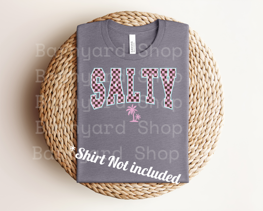 "Checkered Salty" DTF Transfer *SHIRT NOT INCLUDED*