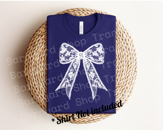 Lace Bow Dtf Transfer