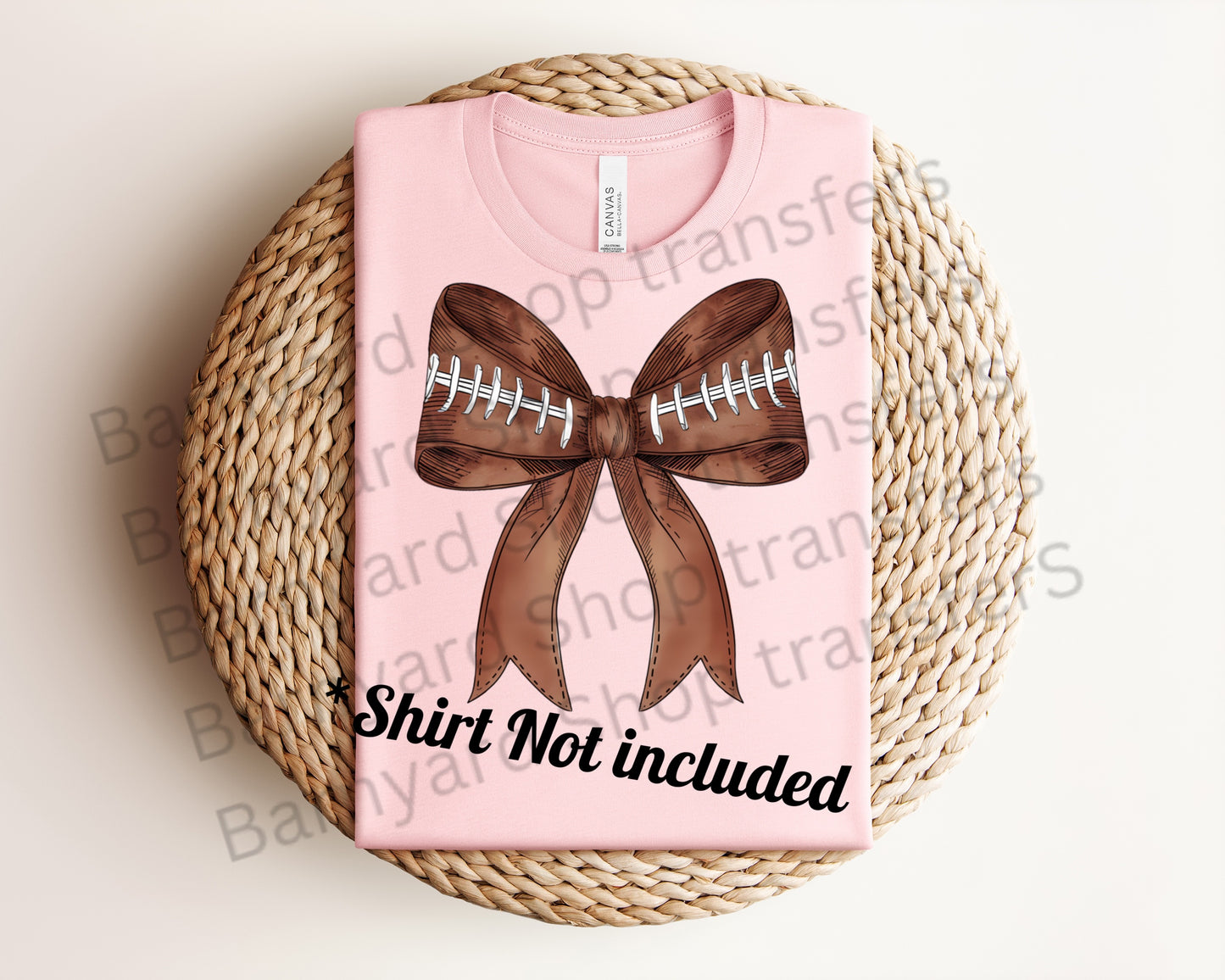 Football Bow, DTF Print ,*shirt not included