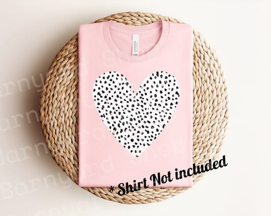 Valentines Heart Grunge Dtf Transfer only