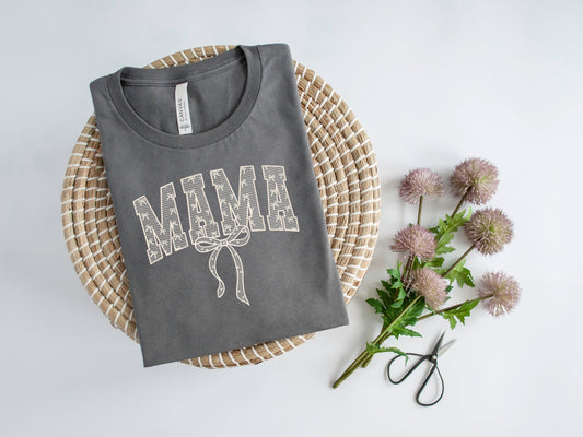 Mama Lace Bow Dtf Transfer