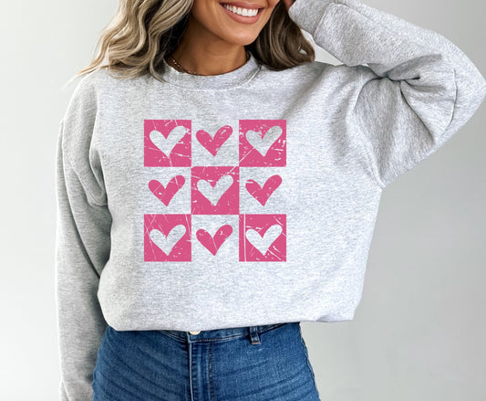 Retro Valentines Heart Dtf Transfer
