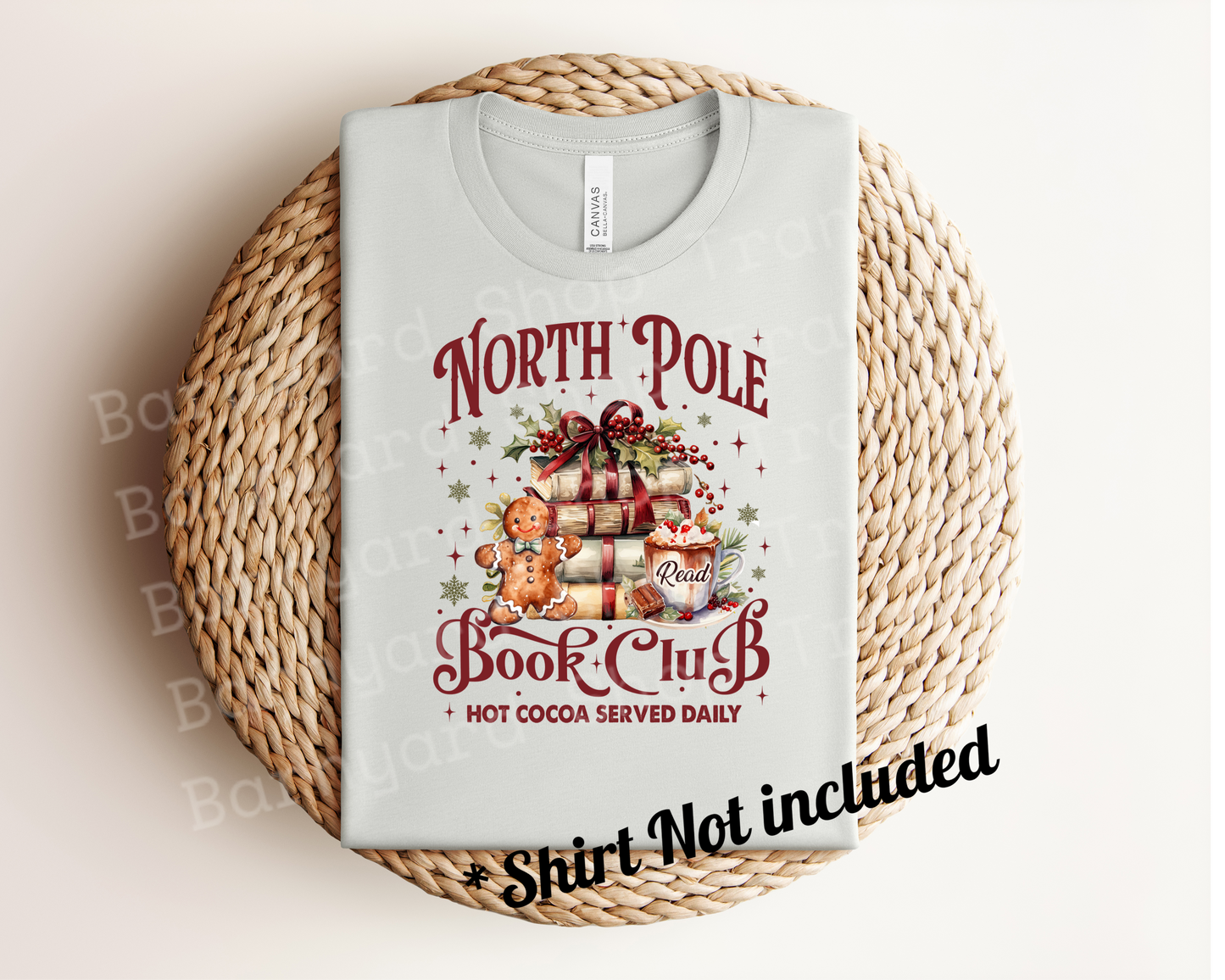 Christmas North Pole Book Club Dtf Transfer