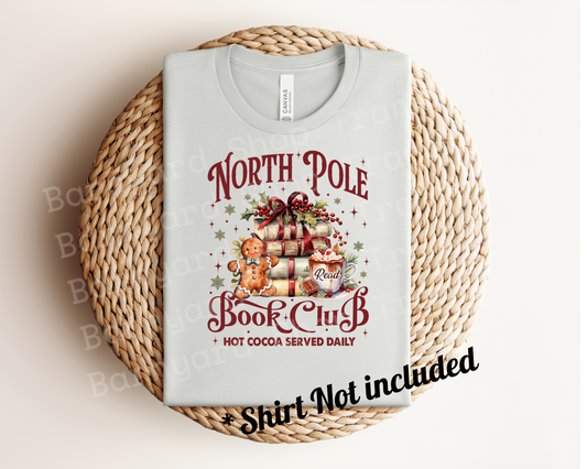 Christmas North Pole Book Club Dtf Transfer