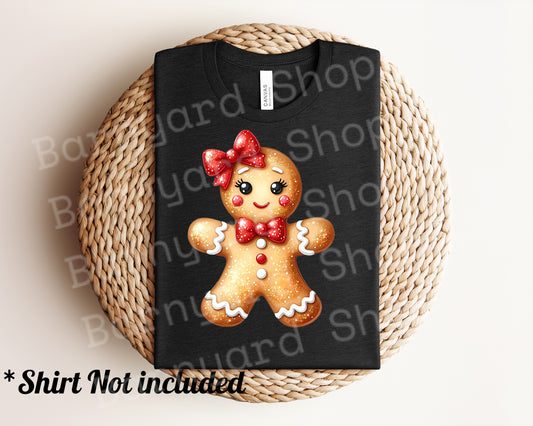 Christmas GirlGingerbread Dtf Transfer