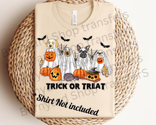 “Halloween  Dogs”DTF Transfer *SHIRT NOT INCLUDED*