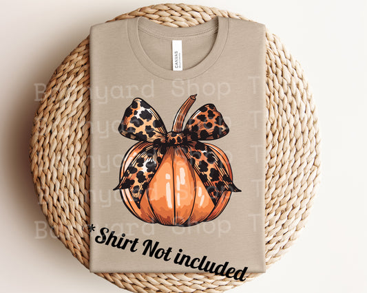 Cheetah Pumpkin DTF Print, *SHIRT NOT INCLUDED*