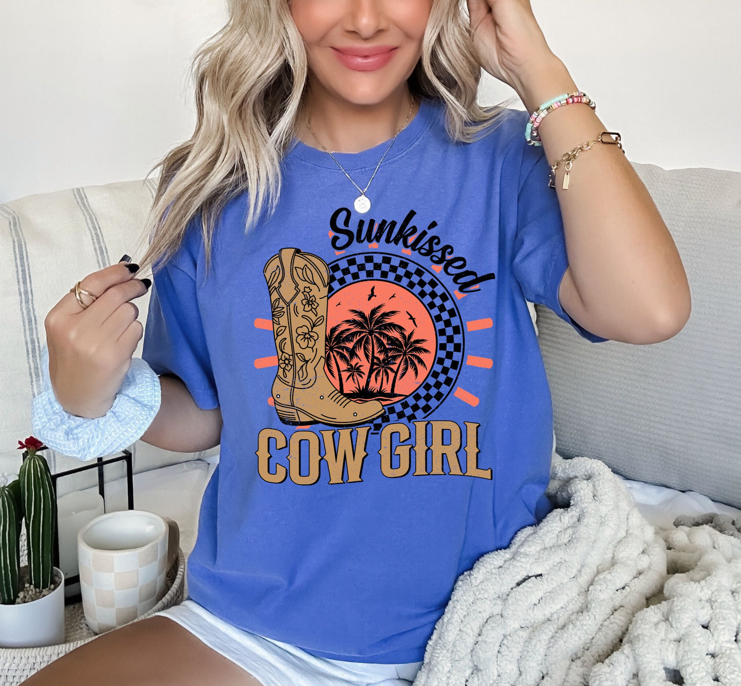 Sunkissed Cow Girl DTF Transfer