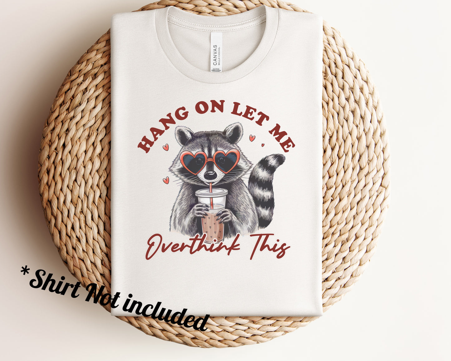 Valentines Raccoon Dtf Transfer only