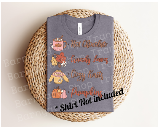 DTF Transfer “Everything Fall * Shirt not included