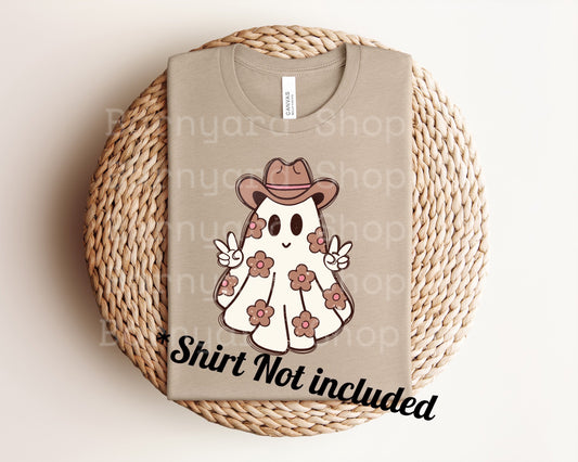 "Cowgirl Ghost" DTF Transfer *SHIRT NOT INCLUDED