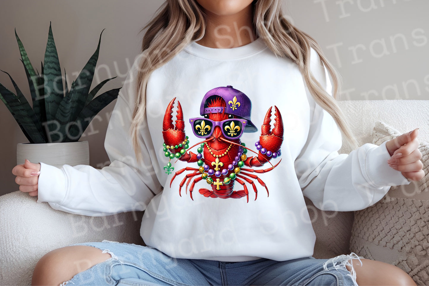 Mardi Gras Crawfish Dtf Transfer