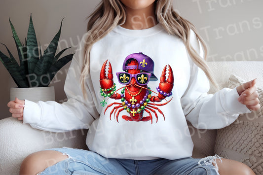 Mardi Gras Crawfish Dtf Transfer