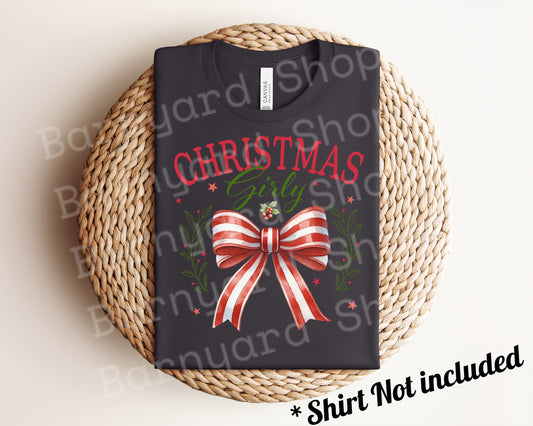 Christmas Girly, DTF Print ,*shirt not included