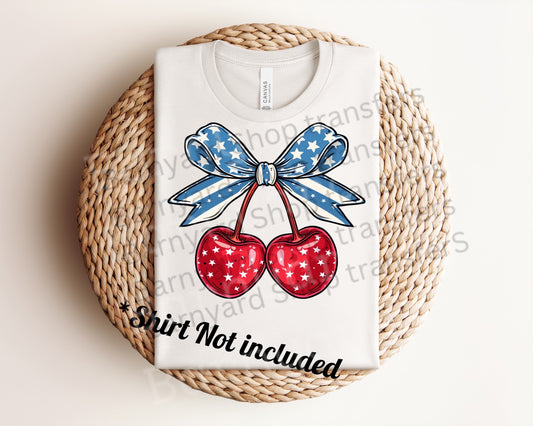 "Patriotic Cherries" DTF Transfer *SHIRT NOT INCLUDED*