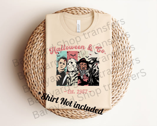 “Halloween Movies Characters”DTF Transfer *SHIRT NOT INCLUDED*