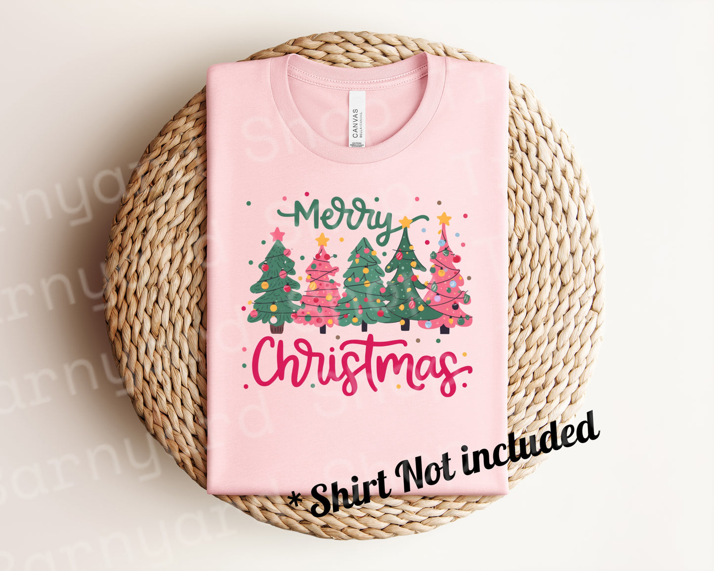 Merry Christmas Trees Dtf Transfer
