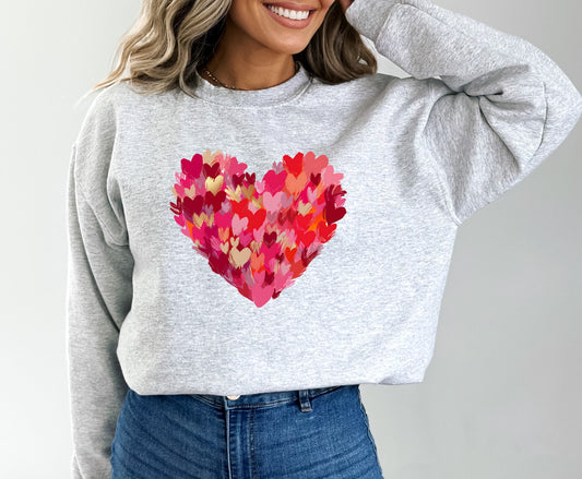 Valentines brush stroke hearts Dtf Transfer