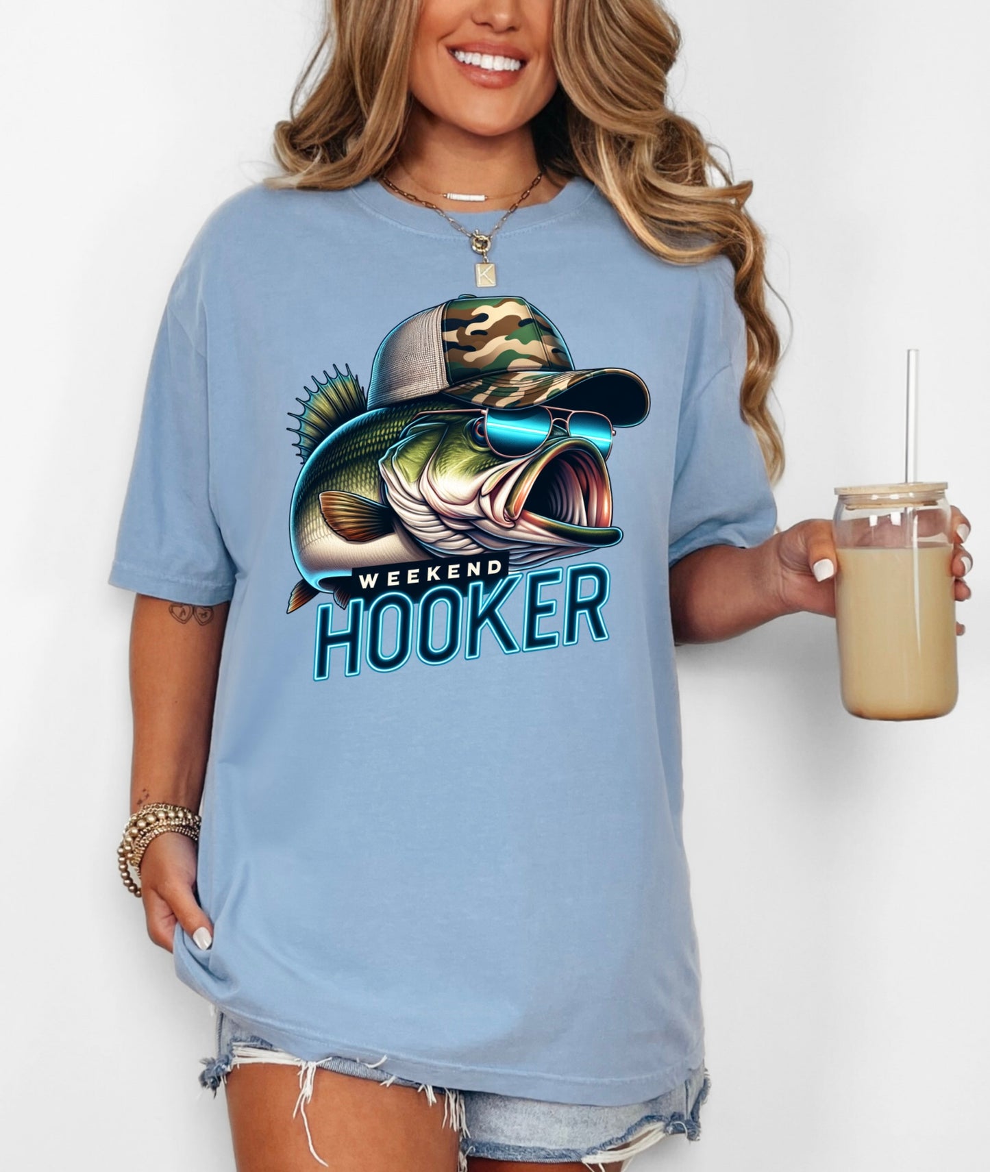 Weekend Hooker Bass Fishing, Dtf Transfer