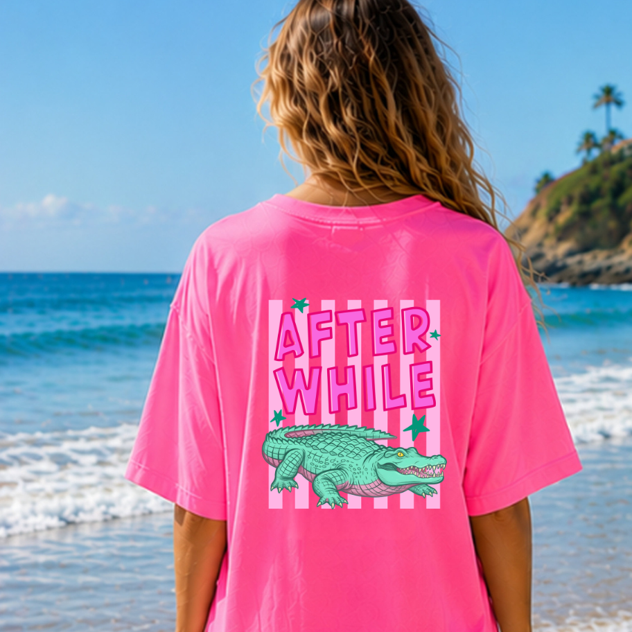 After While Alligator, DTF Heat Transfer