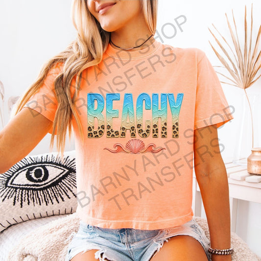 Beachy Cheetah, DTF Heat Transfer