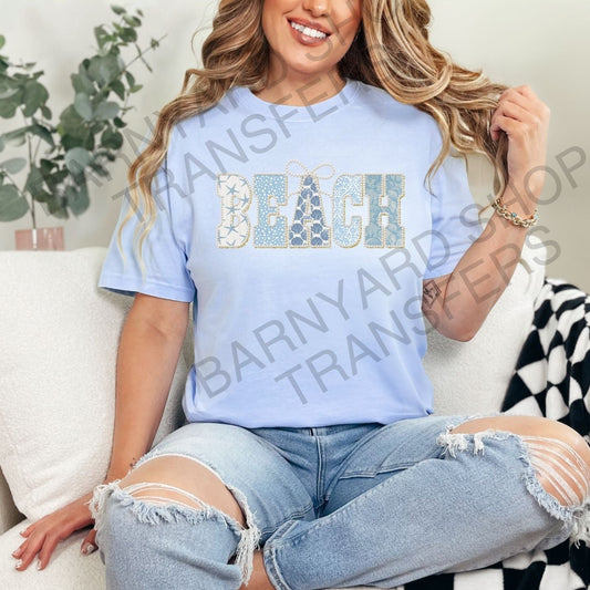 Beach Coastal Pearl,DTF Heat Transfer